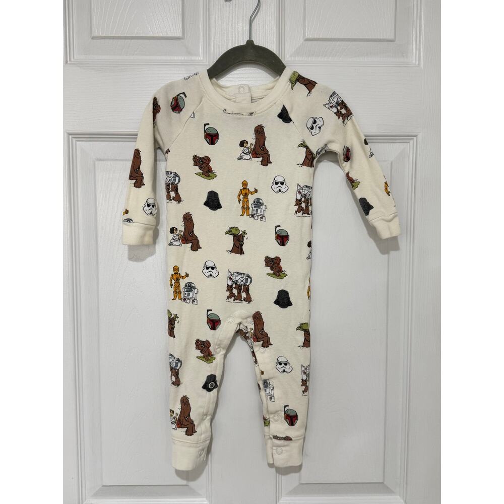 STAR WARS Baby Toddler 12-18 Month Long Sleeve Romper 100% Cotton